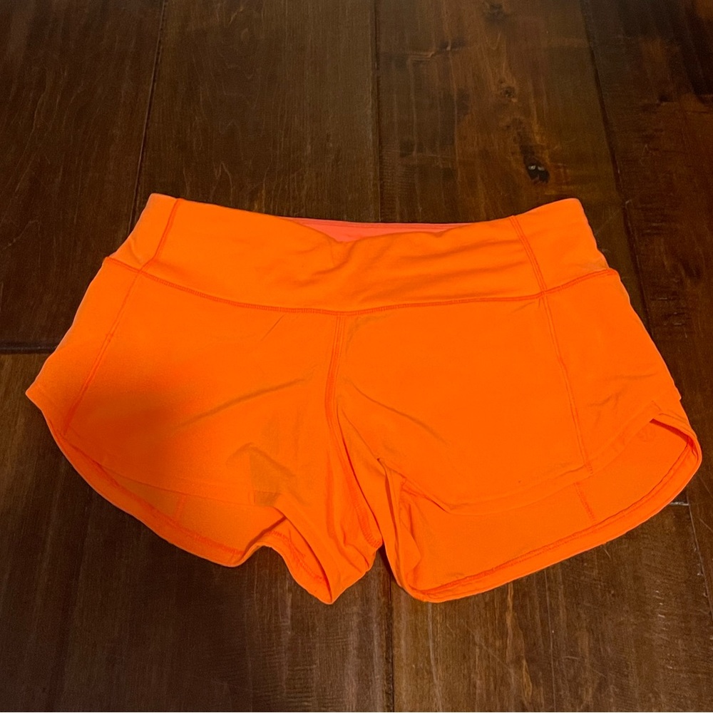 Lululemon speed it up shorts orange